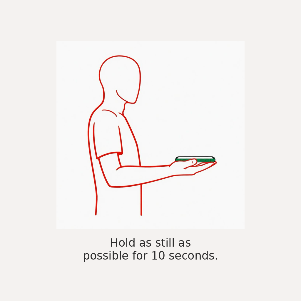 Stability test: holding wrist perfectly still